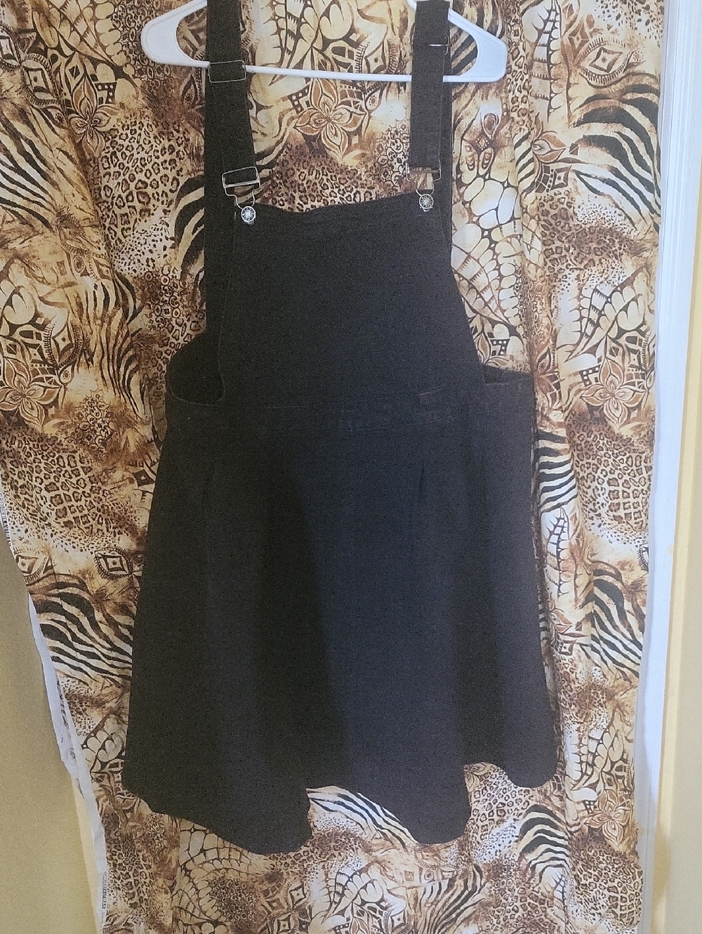 SHEIN Black Pinafore Skirt with Adjustable Straps